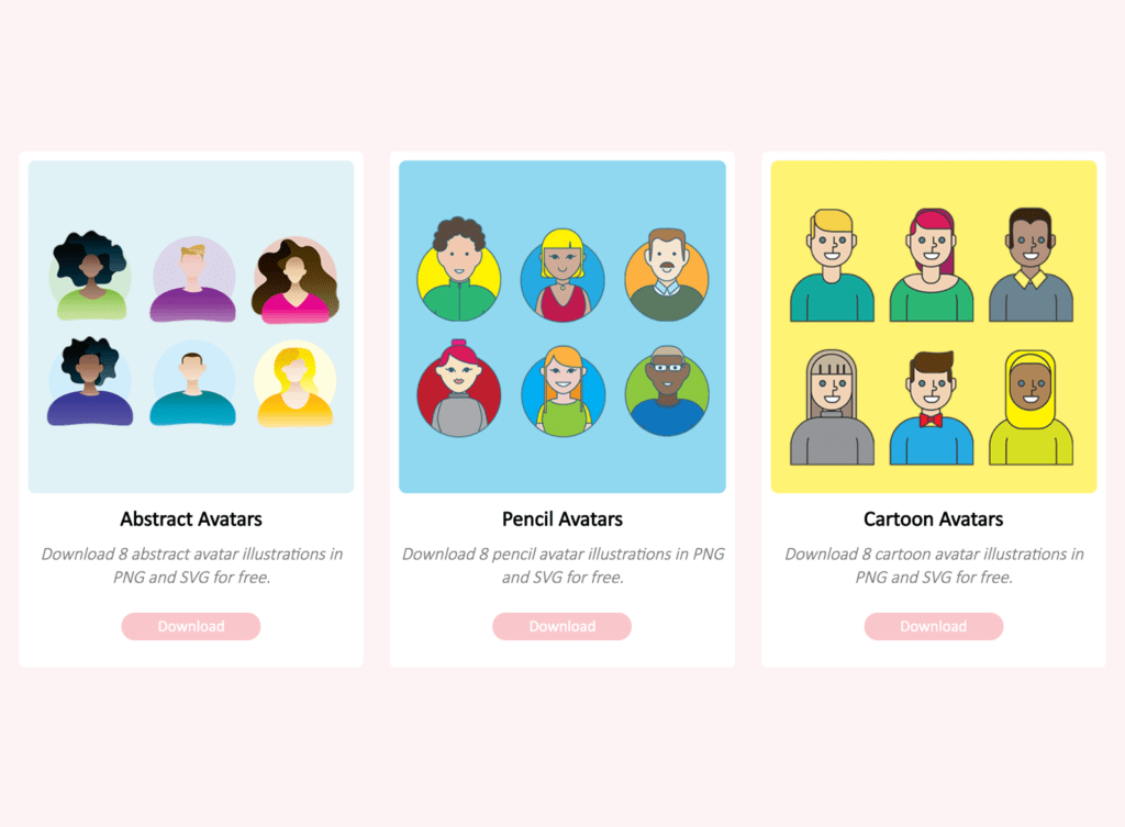 Free Ultimate Avatar Library illustrations Vectors SVGs and PNGs