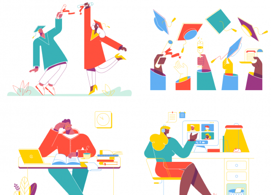 Free Education & Online Learning Illustrations