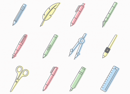 writing tools icons